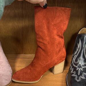 Rust Suede Women's Boots